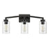 Bernina Industrial Black Bathroom Vanity Light Sconce 3-Light